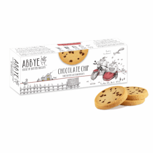 Handcrafted butter cookie with chocolate