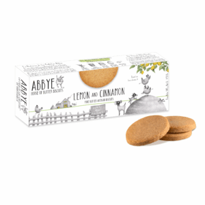 Handcrafted butter cookie with lemon and cinnamon