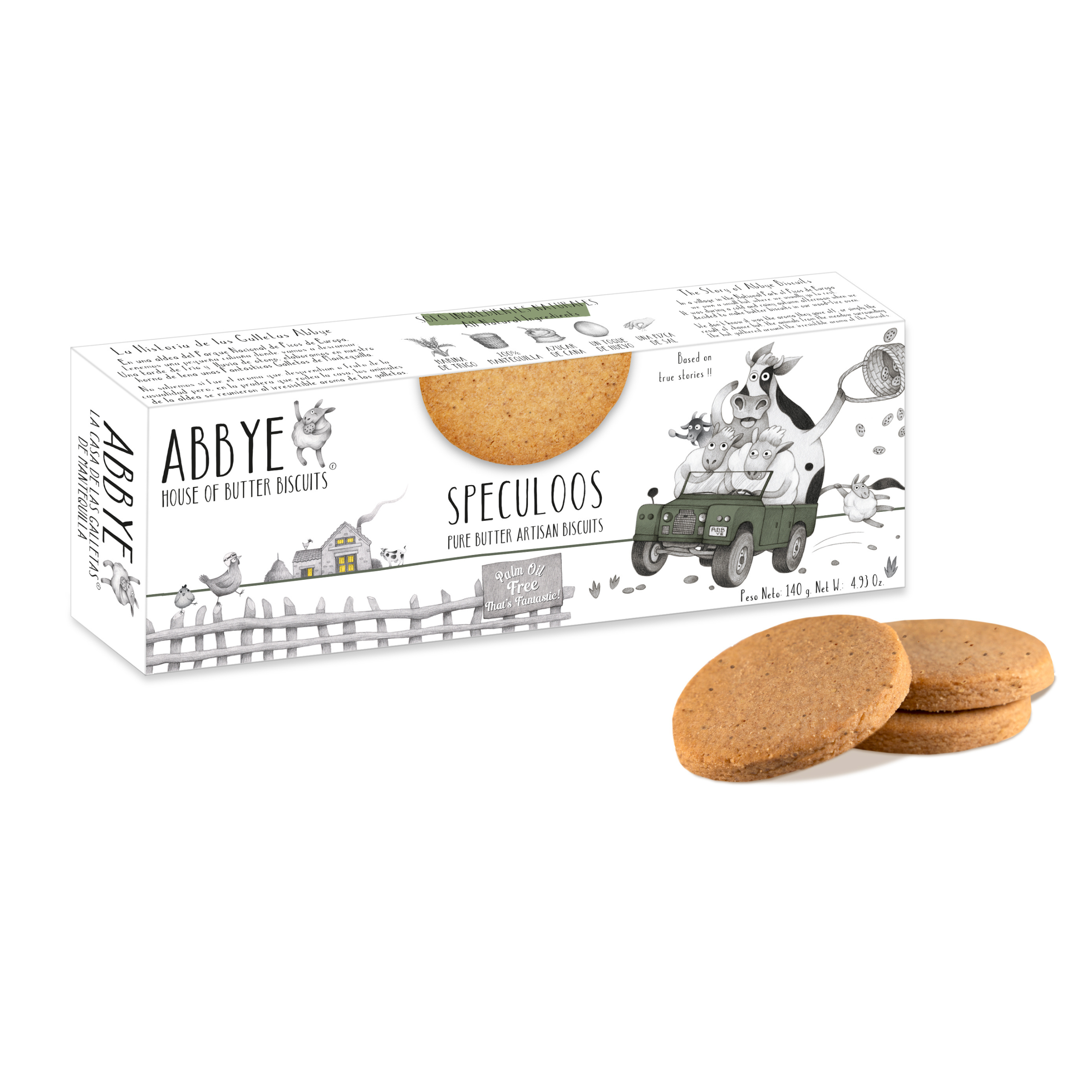 Handcrafted butter cookie with speculoos